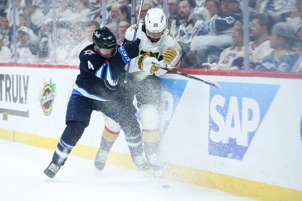 Winnipeg Jets lose Game 4 to Vegas 4-2, Golden Knights lead series 3-1,  Scheifele injured 