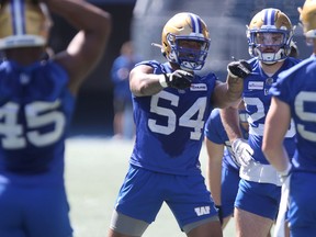 Rookies such as Barrington Wade were under the watchful eye of Bombers vets at camp on Thursday.