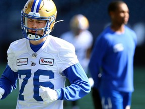 Michael O'Shea, who is the son of Winnipeg Blue Bombers head coach Mike O'Shea, was among 12 players released by the team on Sunday.