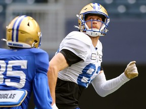 Winnipeg Blue Bombers receiver Drew Wolitarsky says the veteran team is as working at as fast a pace as he's ever seen in training camp.
