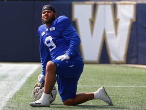 Winnipeg Blue Bombers defensive tackle Ricky Walker has been working with the first team throughout training camp and is expecte to be a starter this season.