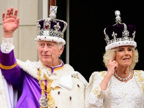Britain's King Charles III (left) and Queen Camilla