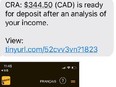 Canada Revenue Agency phishing scam