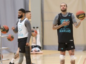 Players on the court during a Winnipeg Sea Bears basketball practice  in Winnipeg on Friday, May 19, 2023