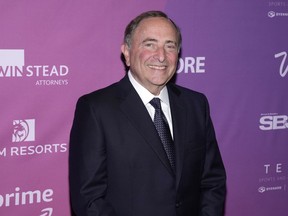 Gary Bettman attends the 16th annual Sports Business Awards, presented by Sports Business Journal, at the New York Marriott Marquis on Wednesday, May 24, 2023, in New York.