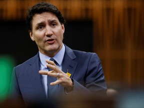Prime Minister Justin Trudeau speaks during Question Period in the House of Commons on Parliament Hill in Ottawa April 26, 2023.