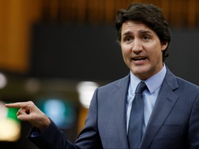 Prime Minister Justin Trudeau speaks during Question Period in the House of Commons on Parliament Hill in Ottawa, April 19, 2023.