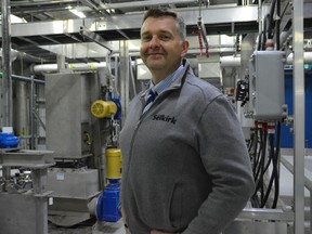 Selkirk CAO Duane Nicol, seen here in the city’s wastewater treatment plant, says Selkirk has reached an impressive environmental milestone, as they are now producing all of the community’s drinking water and treating all of its wastewater without using any fossil fuels.