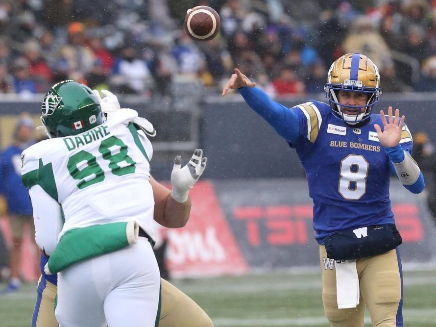 CFL playoffs: Bombers beat Roughriders on pass off goal post - Sports  Illustrated