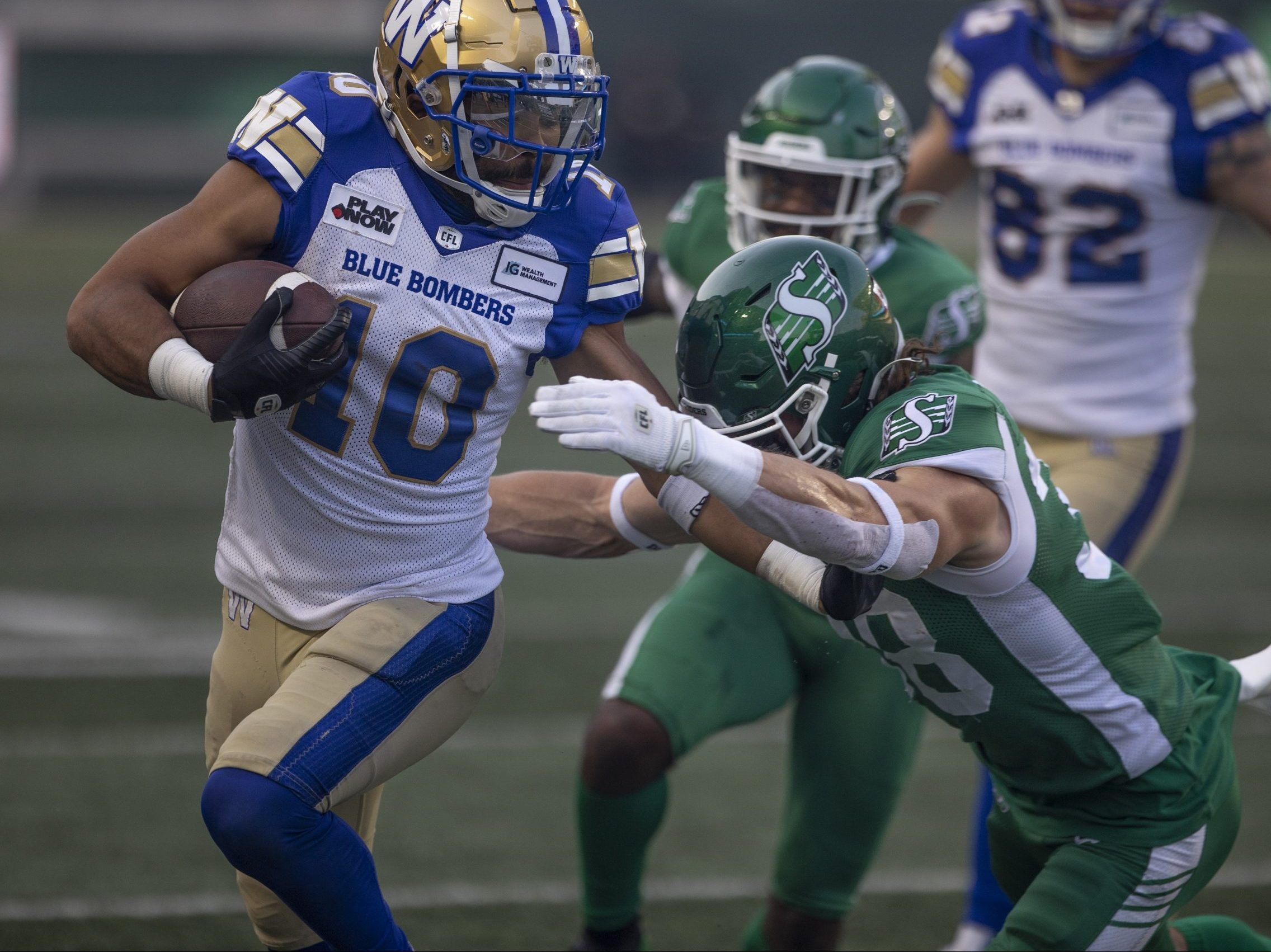 CFL playoffs: Bombers beat Roughriders on pass off goal post - Sports  Illustrated