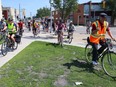 Riders in the Bike for the Future event