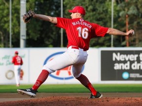 Joey Matulovich earned the win for the Goldeyes on Tuesday. He went six and two-thirds, allowing two runs on seven hits while striking out seven.