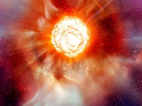 An artist's impression of the red supergiant star Betelgeuse.