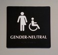 Sign for gender neutral restroom