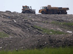 Equipment at work in Prairie Green landfill