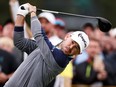 Brian Harman tees off on the 16th hole at Royal Liverpool Golf Club on July 22, 2023 in Hoylake, England.