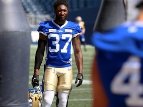 Safety Brandon Alexander and the Blue Bombers are the third Winnipeg professional sports team, following the Goldeyes and Sea Bears, to host an all-encompassing, anti-discrimination night.  KEVIN KING/Winnipeg Sun