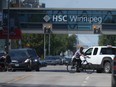 A pedestrian overpass at HSC