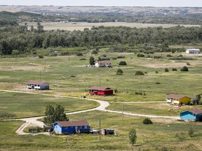 Canada's housing shortage has become a major issue in federal politics as people struggle to afford home prices and rent. A cluster of houses in a cul-de-sac are seen on the Siksika First Nation, east of Calgary near Gleichen, Alta., Tuesday, June 29, 2021.