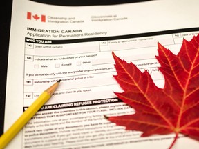 An application for Canadian citizenship