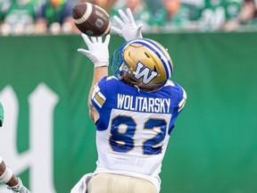 Winnipeg Blue Bombers receiver Drew Wolitarsky