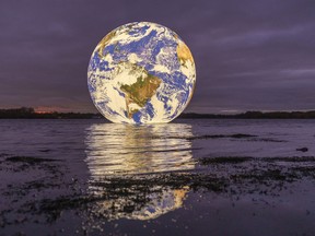 Artist Luke Jerram's Floating Earth