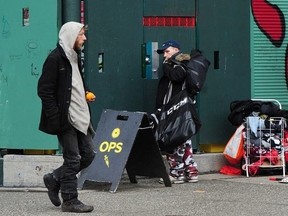 Scenes from a downtown East Side safe-injection site in Vancouver, B.C., on March 2, 2021. (Nick Procaylo/Postmedia)