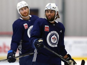 Newcomers Alex Iafallo (right) and Gabe Vilardi are part of a new-look line-up for a Jets team that will look to establish an identity early in the NHL season.