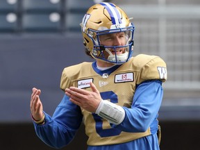 Dru Brown is likely to see significant playing time in Friday's regular-season finale since the Bombers have already clinched first place in the CFL West Division.