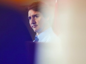 Trudeau participates in a town hall discussion in Toronto, Thursday, Oct. 19, 2023.