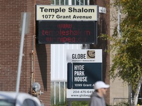 Temple Shalom, on Grant Avenue, in Winnipeg.