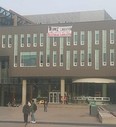 A banner hanging from the University of British Columbia student union building reads: "Trans liberation can't happen without Palestinian liberation."