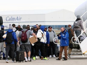 Bombers leave for Hamilton