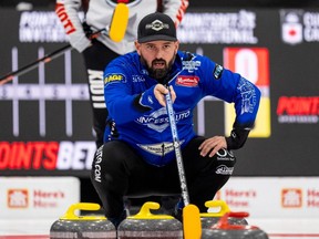 Curlers like Reid Carruthers, from Winnipeg, have to do a lot of travelling to play in big events these days, with precious few of them being played in Manitoba.