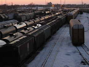 It's been talked about for generations, and could cost more than $1 billion, but the idea of relocating the rail lines that criss-cross and divide Winnipeg is up for discussion again. Rail cars wait for pickup in Winnipeg, Sunday, March 23, 2014.
