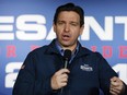 Republican presidential candidate Florida Gov. Ron DeSantis speaks during a campaign event, Jan. 17, 2024, in Hampton, N.H.