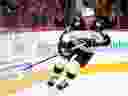 Jack Roslovic (96) of the Columbus Blue Jackets skates against the Philadelphia Flyers at the Wells Fargo Center on Dec. 20, 2022 in Philadelphia.
