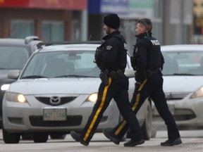 Two RCMP officers on the street