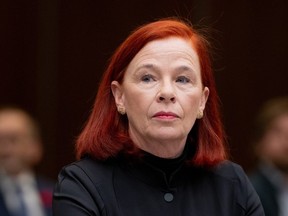 Catherine Tait, President and CEO of the Canadian Broadcasting Corporation (CBC) waits to appear before the Standing Committee on Canadian Heritage in Ottawa, on Thursday, Nov. 2, 2023.