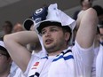 A Winnipeg Jets fan is in disbelief