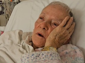 A dying Canadian grandmother says she is happy to finally get Justin Trudeau out of her life.