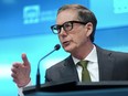 Bank of Canada Governor Tiff Macklem holds a press conference at the Bank of Canada in Ottawa on Wednesday, March 6, 2024.