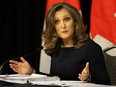 Federal Finance Minister Finance Minister Chrystia Freeland is pictured speaking with reporters in Ottawa on Tuesday inside a budget lockup. - Photo: Adam Huras/Brunswick News