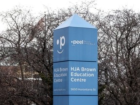 The Peel District School Board head offices in Mississauga, Monday December 4, 2023.