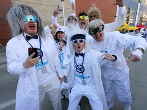 Fans enjoy the Winnipeg Jets Whiteout Street Party
