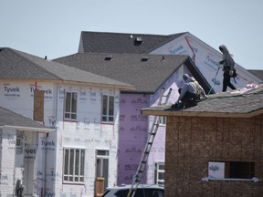 New homes under construction in Winnipeg