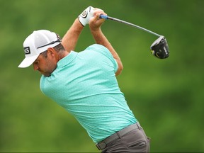 Corey Conners finished Saturday's round at five-under par at the PGA Championship at Valhalla Golf Club.