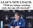 The PM as the Toronto Maple Leafs coach