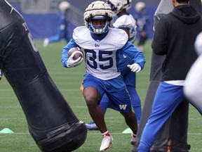 Michael Chris-Ikeis a 6-foot-1, 225-pound running back whose eye-popping results at the CFL combine here in Winnipeg caught the attention of NFL scouts. Kevin King/Winnipeg Sun