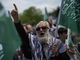 Demonstrators chant slogans during a protest outside the U.S. consulate in Istanbul, Turkey, Sunday, May 12, 2024, to show solidarity with Palestinians amid the ongoing war in Gaza.
